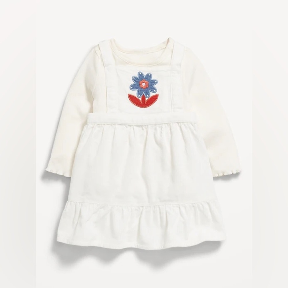[Bundle 2/$20] Old Navy Long-Sleeve Ribbed T-Shirt and Corduroy Dress Set